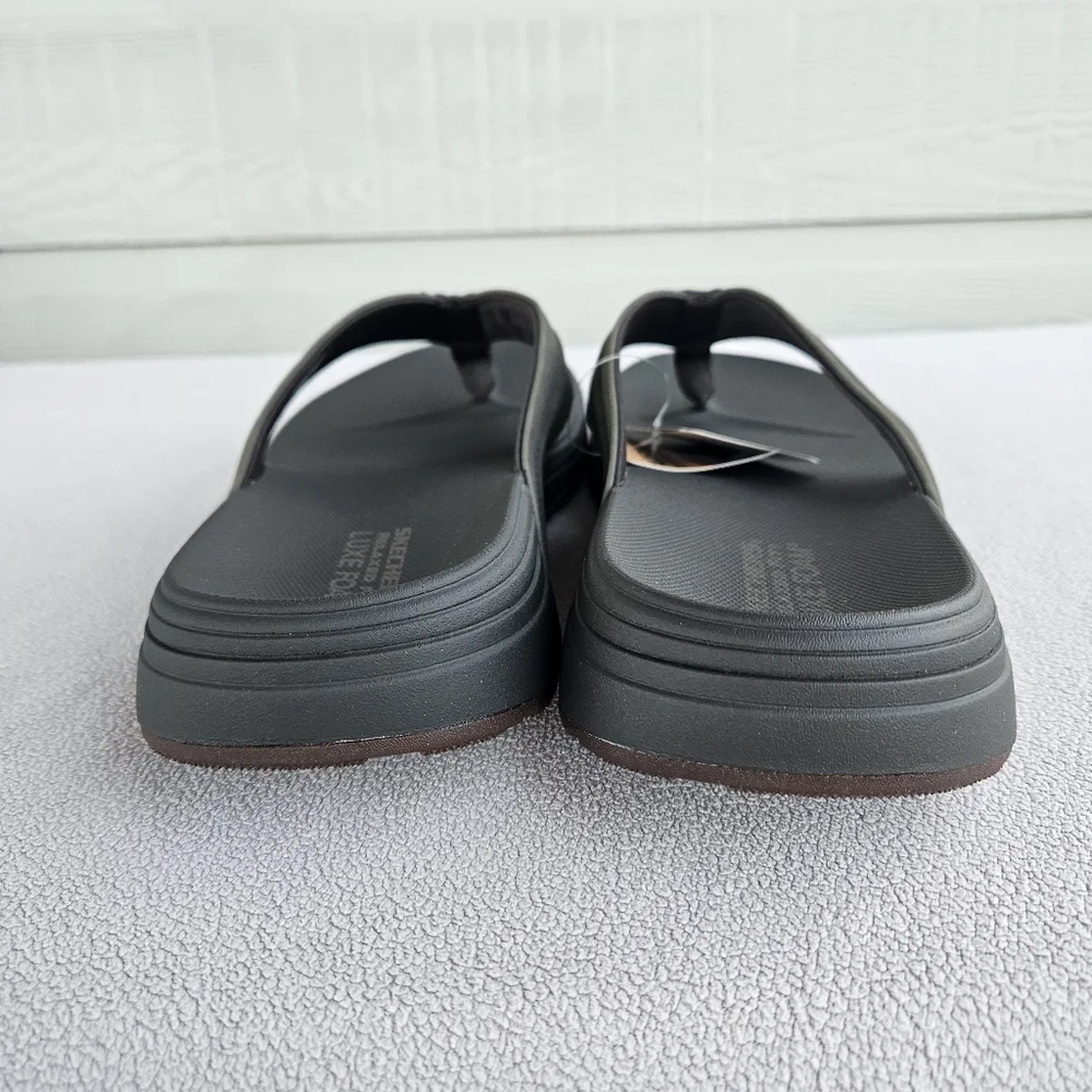 Skechers Patino Marlee Thong Flip Flop Sandal Men 13 Brown Relaxed Fit Luxe Foam